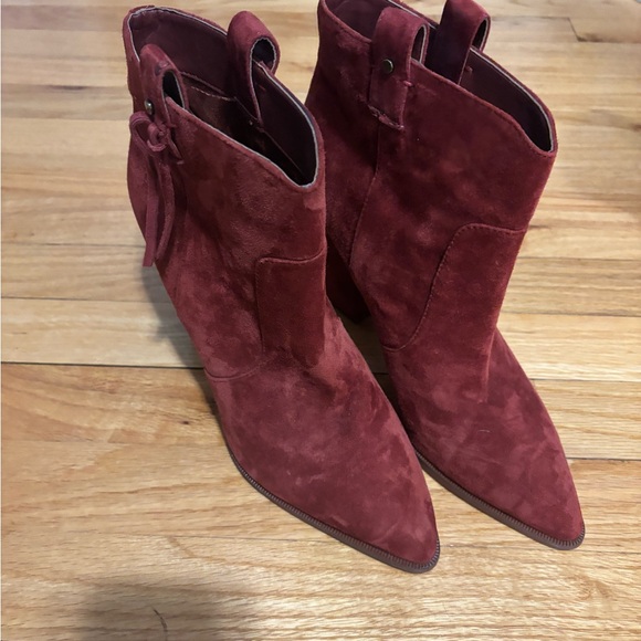 Sam Edelman Burgundy Heeled Boots - Picture 4 of 7